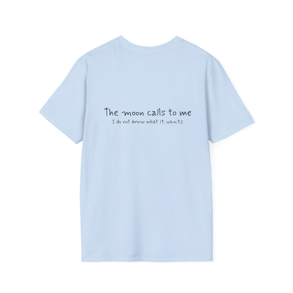 Cat Moon T-Shirt — Burd Burd the Cat does an aWoo at the Night Sky