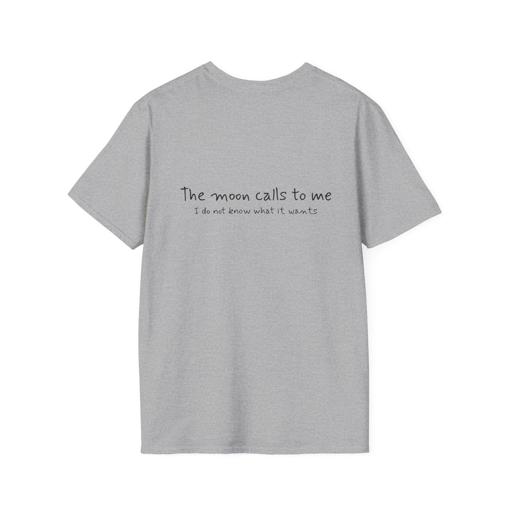 Cat Moon T-Shirt — Burd Burd the Cat does an aWoo at the Night Sky