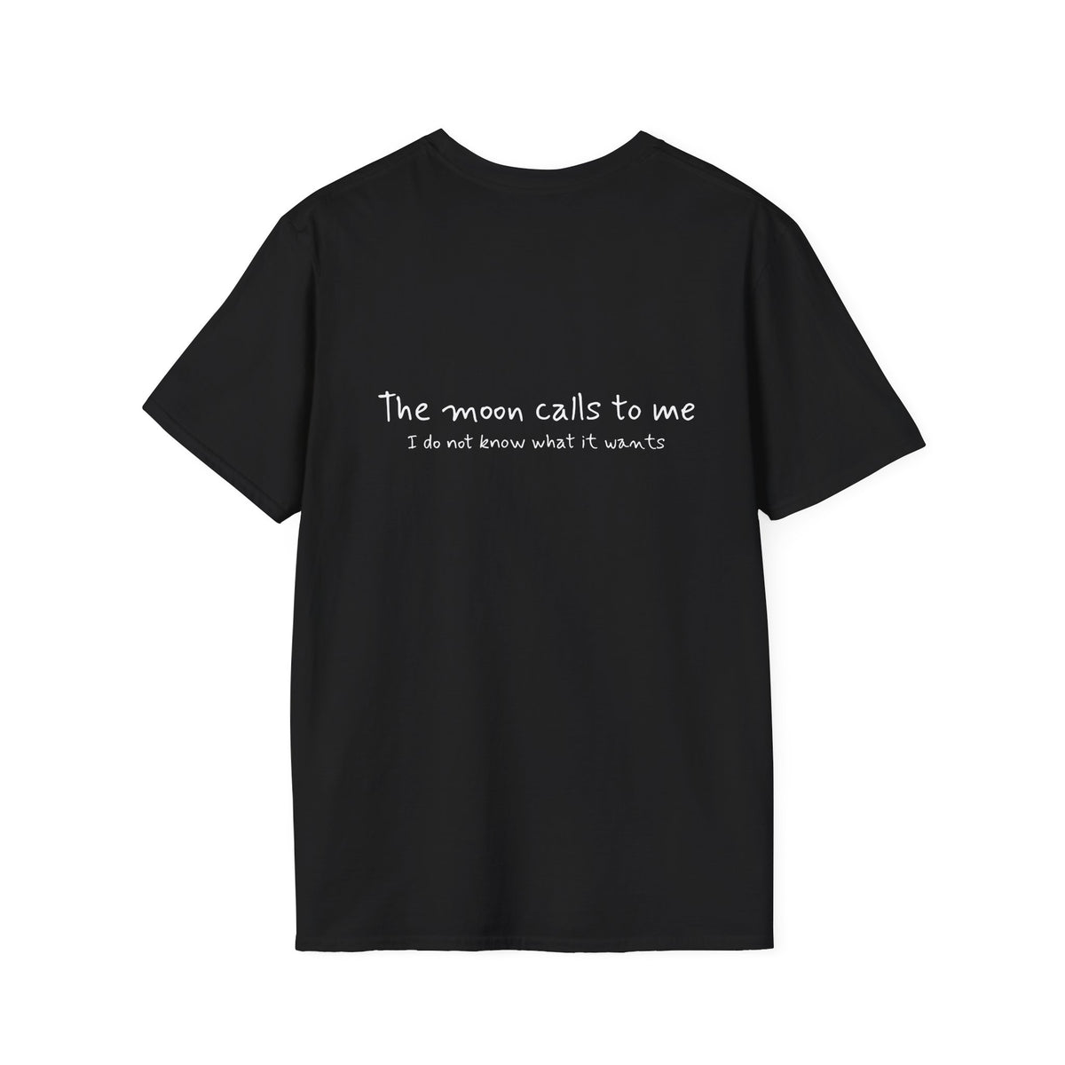 Cat Moon T-Shirt — Burd Burd the Cat does an aWoo at the Night Sky
