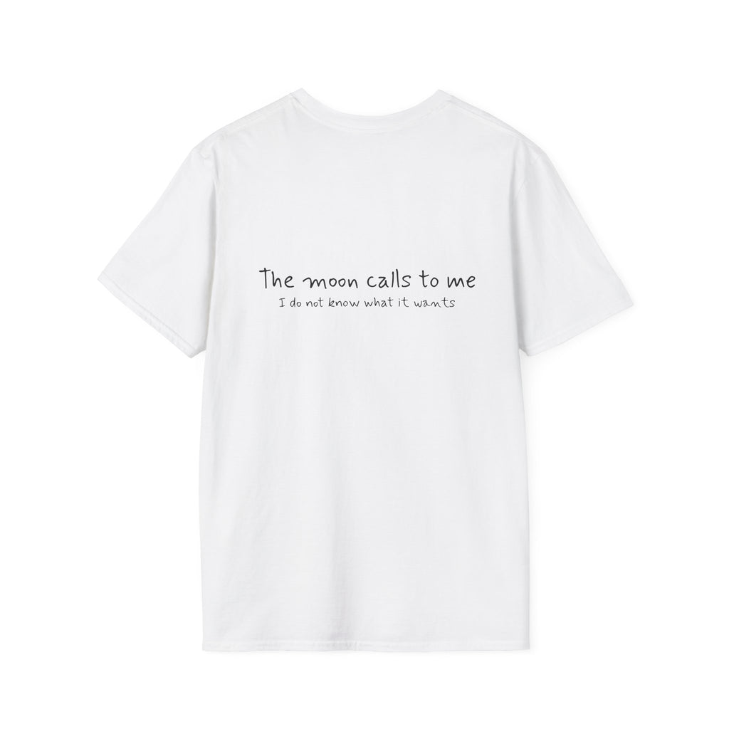 Cat Moon T-Shirt — Burd Burd the Cat does an aWoo at the Night Sky