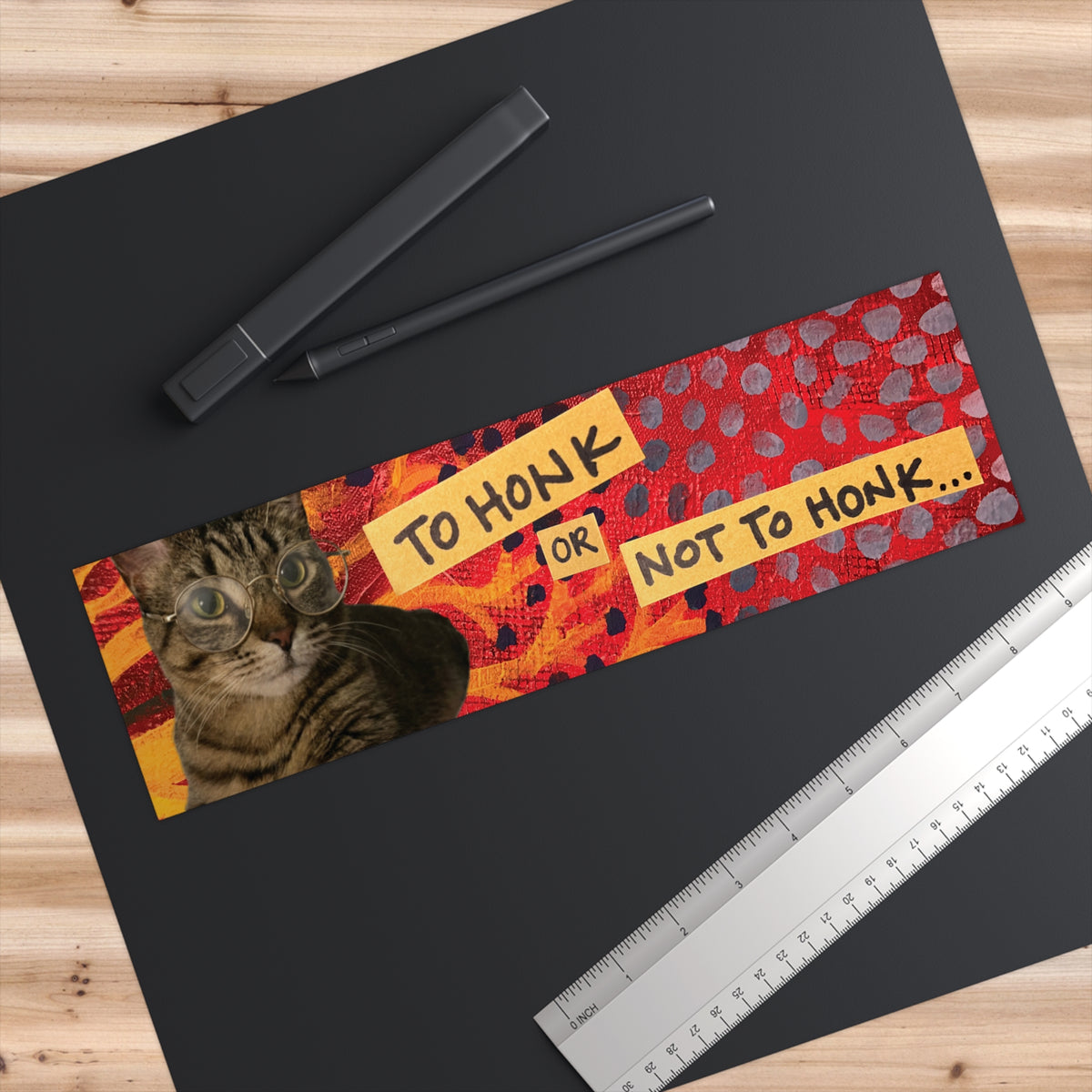 To Honk or Not to Honk - Burd Burd the Cat Bumper Sticker