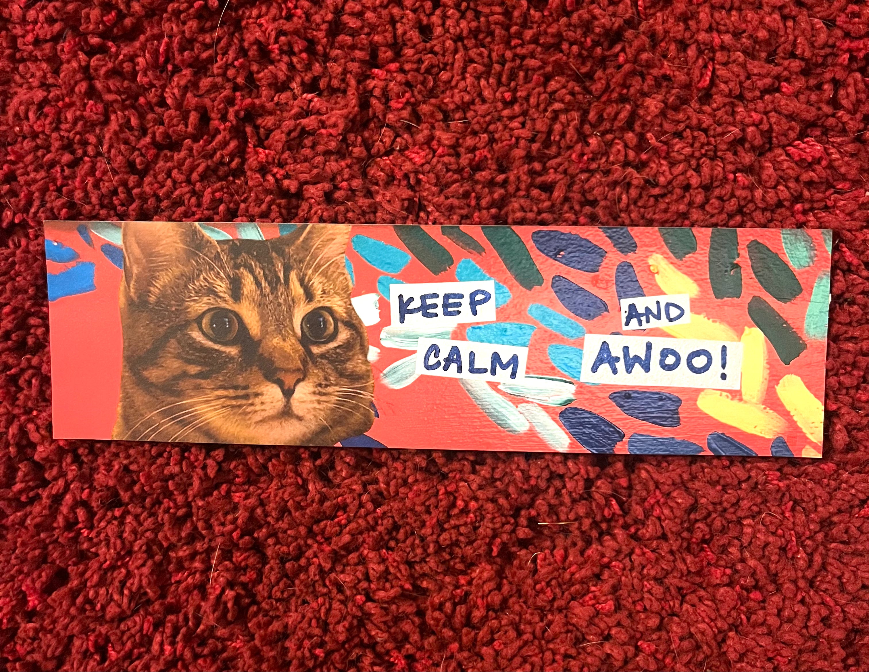 Keep Calm and Awoo - Burd Burd the Cat Bumper Sticker